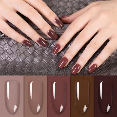 Born Pretty 6ml Cafe Series Nail Gel Polish Pure Nail Color Caramel Coffee Soak Off Uv Gel