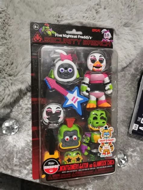 FUNKO SNAPS FIVE Nights At Freddy S Glamrock Chica Monty Set