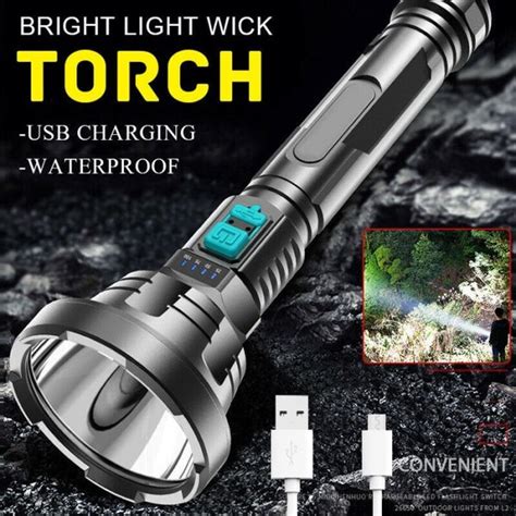 Jual Senter Led Torch Cree Xpe Besar Super Terang Flashlight Usb