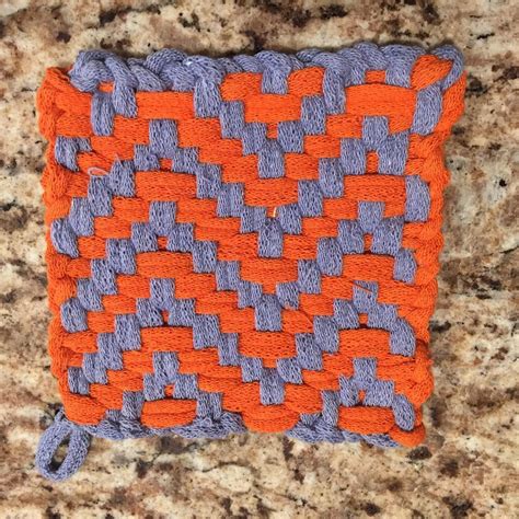 Loop Potholder Patterns Zig Zag Pattern Etsy