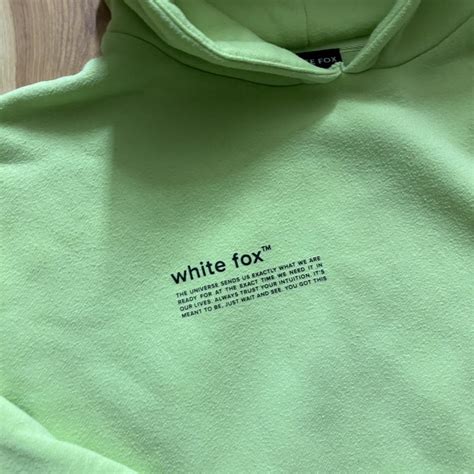 White Fox Hoodie Depop