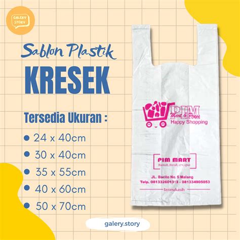 MINIMAL ORDER 300PCS Sablon Plastik Custom Murah Kresek Ukuran