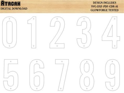 Modern House Numbers / Wooden Signs Graphic by atacanwoodbox · Creative ...