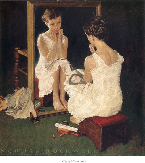 Girl at Mirror (1954) by Norman Rockwell – Artchive