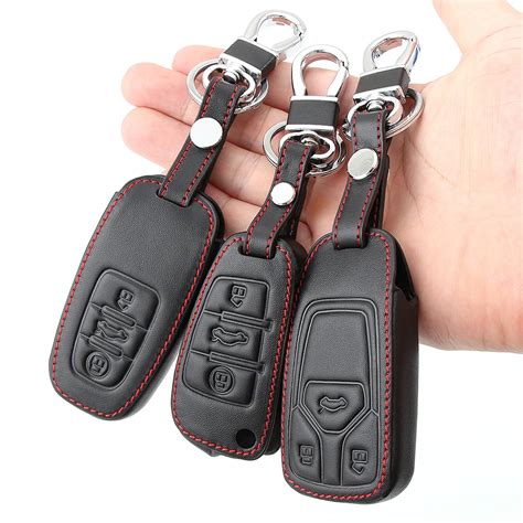 Leather Car Key Fob Cover Case Skin For Audi A1 A2 A3 A4 A5 A6 A7 Tt Q3