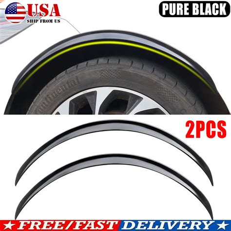 Pcs Car Wheel Eyebrow Arch Protector Trim Lips Fender Flares Matte