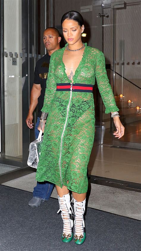 Rihanna Braless See Through Candids In New York Hot Celebs Home