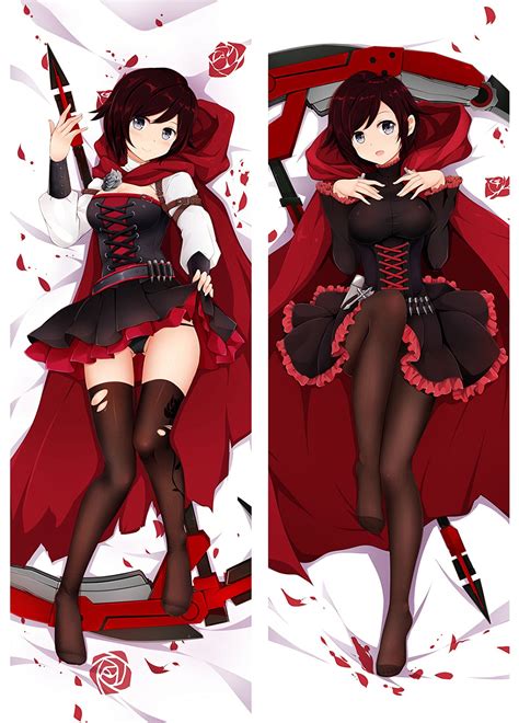 Anime Rwby Ruby Rose 15050 Cm Dakimakura Body Pillowcase Etsy