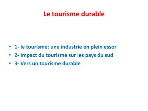 Solution Le Tourisme Durable Studypool