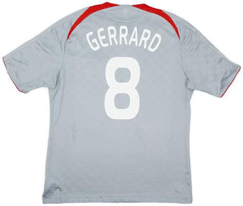 2008 09 Liverpool Away Shirt Gerrard 8 6 10 XXL