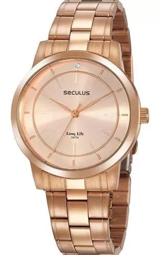 Relógio Seculus Feminino Long Life Rose Gold 20918lpsvra3 MercadoLivre