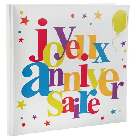 Livre D Or Joyeux Anniversaire Multicolore Maplusbelledeco