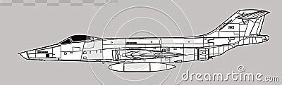 McDonnell RF 101C Voodoo Vector Drawing Of Tactical Reconnaissance