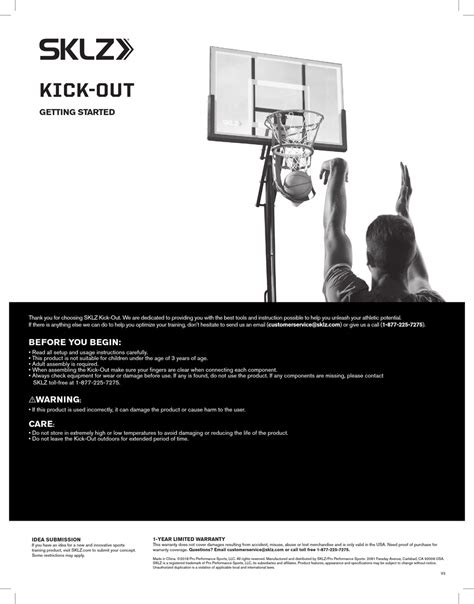 SKLZ KICK-OUT GETTING STARTED Pdf Download | ManualsLib
