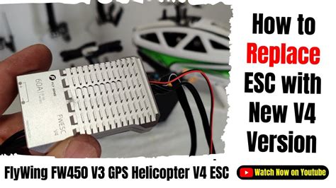 How To Install V4 ESC In Your FlyWing FW450 V3 RC Helicopters YouTube