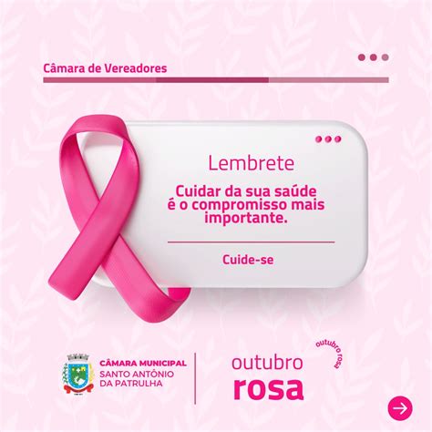 Câmara Apoia Campanha Outubro Rosa De Conscientização E Prevenção Ao