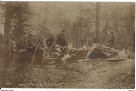 Guerre Arm E Allemande Carte Photo D Un Avion Alli Tomb