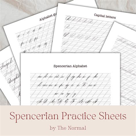 Printable Spencerian Penmanship Practice Sheets Handwriting Worksheets Library