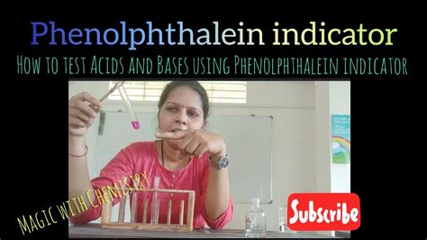 How To Test Acids And Bases Phenolphthalein Indicator Youtube