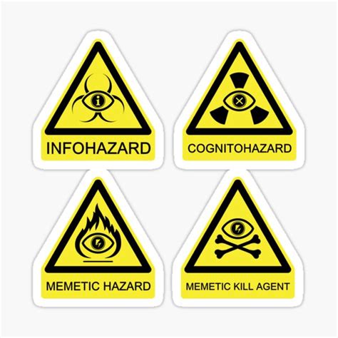 Infohazard Sticker Set Sticker For Sale By Porto881 Redbubble