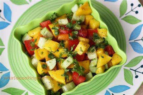 Sweet And Sour Mango Salad Whats Cooking Mom