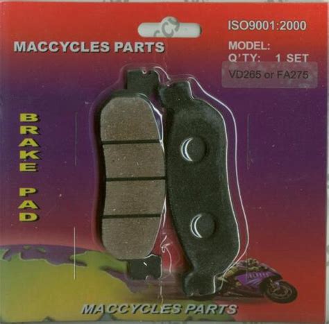 Yamaha Disc Brake Pads Vp125 2007 2014 Rear 1 Set Ebay