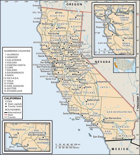 County Map Of California With Cities - Klipy - California County Map ...