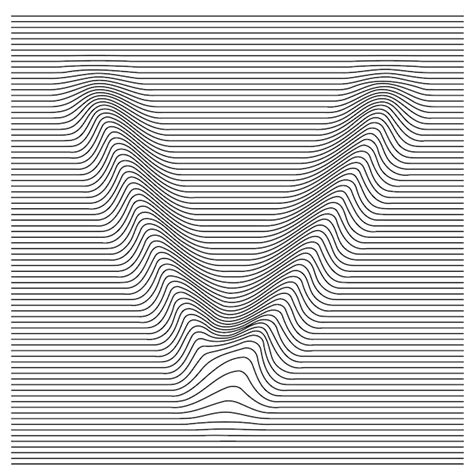 Premium Vector Vector Illustration Of A Letter V With Lines Illusion