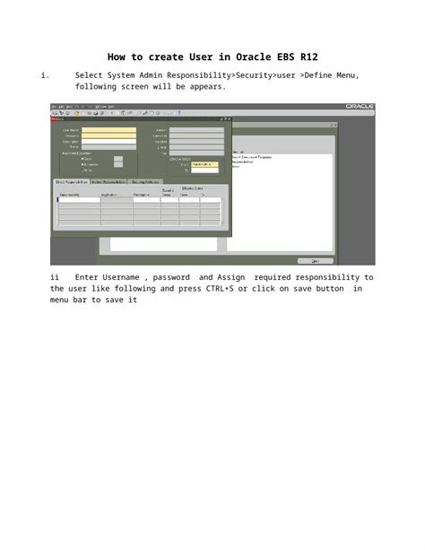 Docx How To Create User In Oracle Ebs R In Simple Steps Dokumen Tips