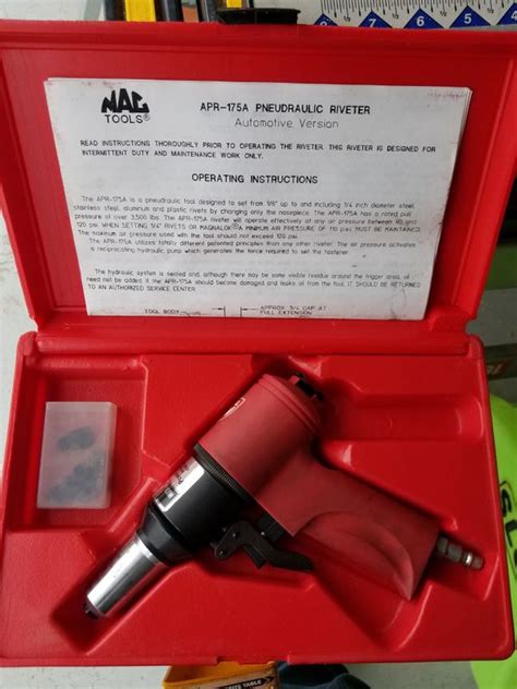 Mac Tool Air Hydraulic Rivet Gun Kit Apr 175k Made Usa For Sale In