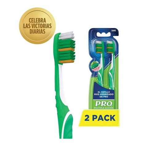 Cepillo Dental Pro Triple Duty Múltiple Acción 2 Pzas Walmart