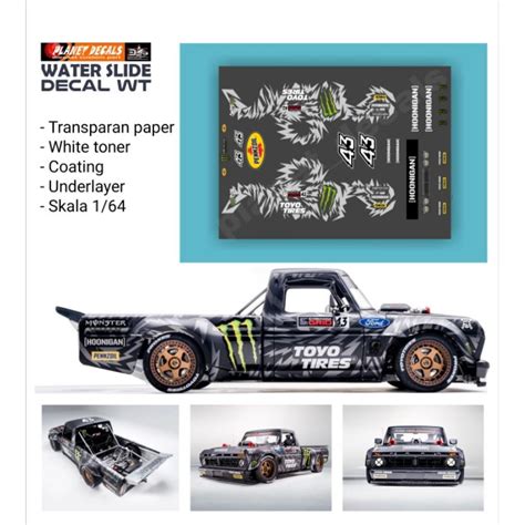 Jual Decal Hot Wheels Datsun Pick Up Ken Block Toyo Tires White Toner Shopee Indonesia