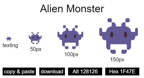 "Alien Monster": Emoji and Codes