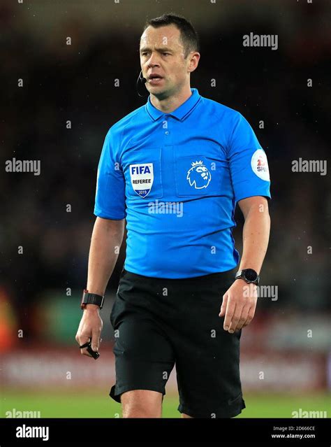 Referee Stuart Attwell Stock Photo - Alamy