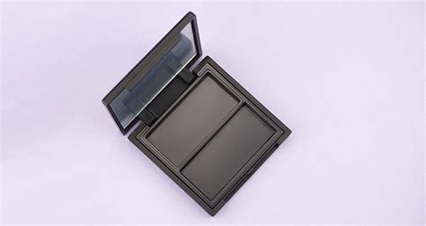 Square Black Blush Compact Powder Case With Mirror Zmic