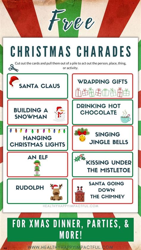 Christmas Charades Printable Free Artofit