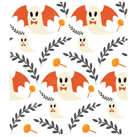 Ghost Seamless Pattern Vector Art PNG, Seamless Pattern Ghost Halloween ...