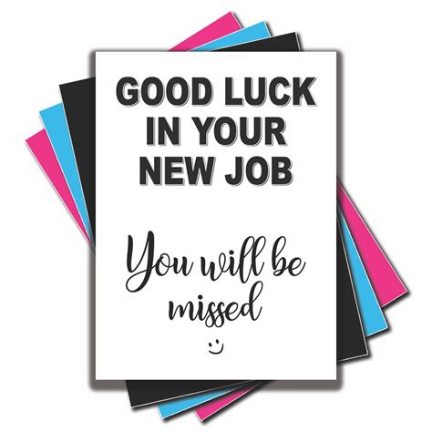 Good Luck On Your New Job Card Printable