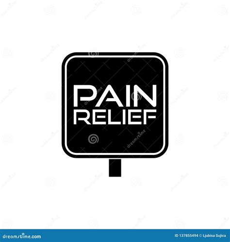 Pain Relief Sign, Pain Relief Icon Or Logo Stock Vector - Illustration of cure, back: 137855494