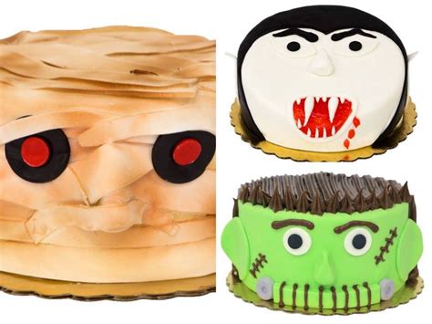 Three Cakes Decorated To Look Like Monsters With Eyes And Mouths On