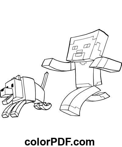 Minecraft Chien Coloriages Et Livres En Pdf