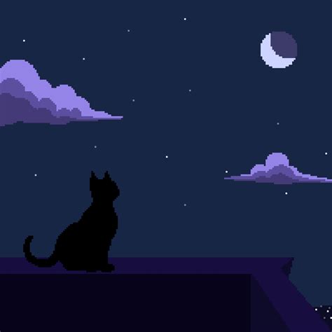 Black cat 🖤 : r/PixelArt