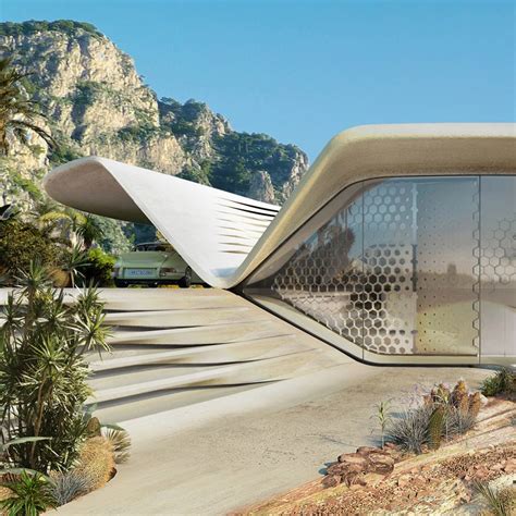 David Tajchman Proposes Private Residence On The Rocks With Curved