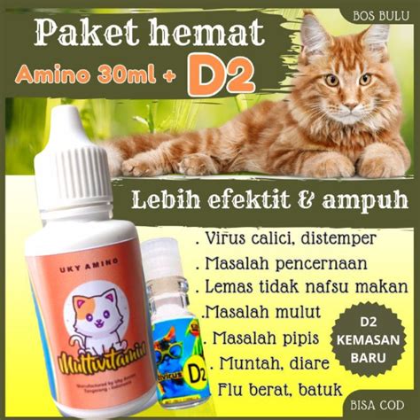 Jual D Paket Vitamin Obat Virus Calici Muntah Flu Dan Batuk Pilek