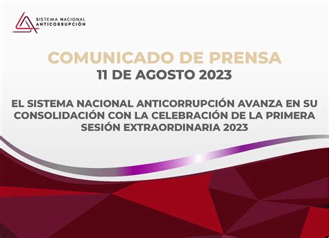 El Sistema Nacional Anticorrupci N Avanza En Su Consolidaci N Con La