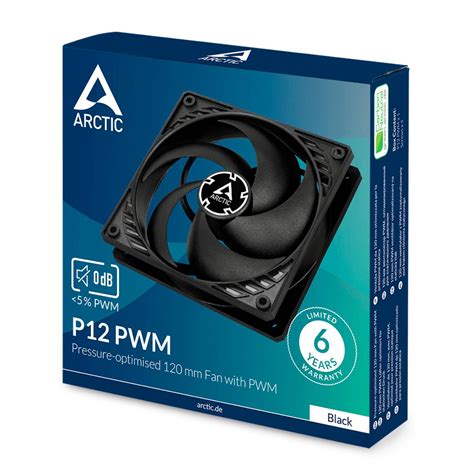 Cooler FAN ARCTIC P12 PWM 120mm Preto ACFAN00119A Empresa líder na