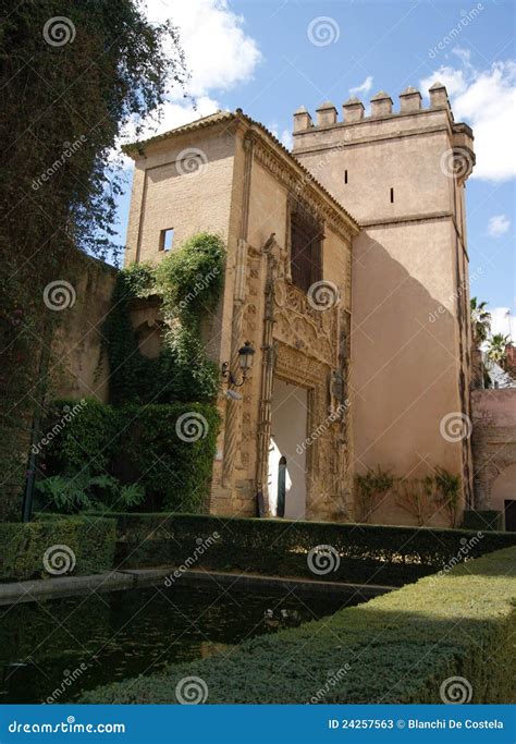 Real Alcazar of Seville Gardens Stock Image - Image of place ...