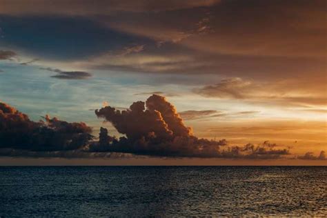 Backlit Beach Clouds Dawn Dramatic Dusk Evening Horizon Nature