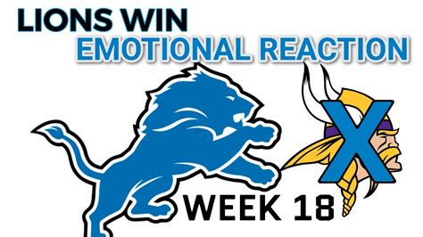 Detroit Lions Beat Vikings Emotional Reaction YouTube