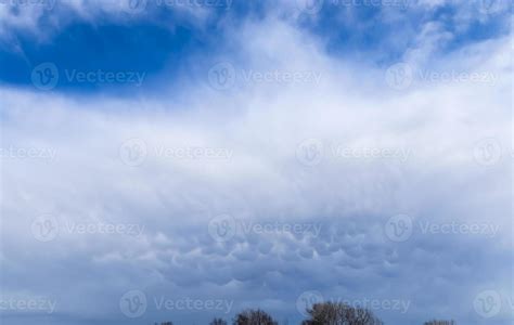 Stunning Asperatus Cloud Formations In The Sky Stock Photo At